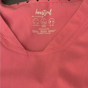 HeartSoul Coral V-Neck Scrub Top